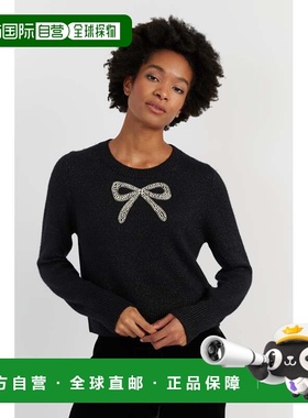 自营chinti & parkerBlack Laura Whitmore Embellished Bow Swea