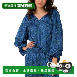 Hale 泡泡袖 Bob上衣 美国奥莱直发长袖 性感 蓝色 自营