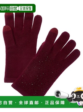 自营sofiacashmere Scattered Heat Set Cashmere Glove - red 美