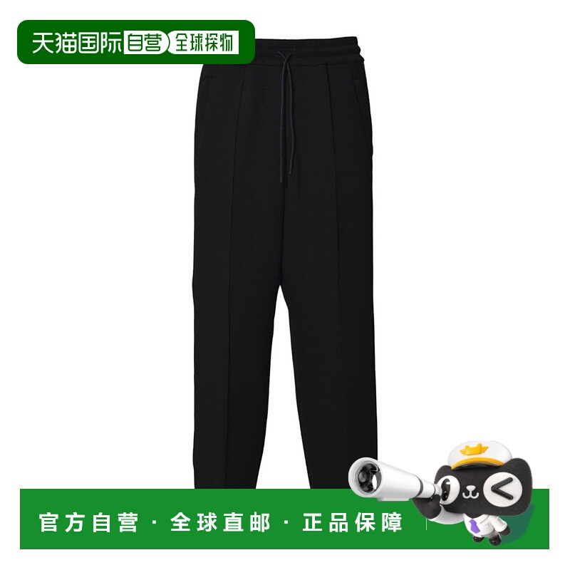 自营dsquared2Straight Leg Trousers With Elastic Drawstring -