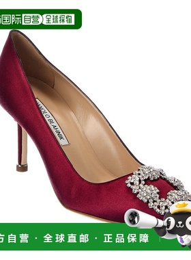 自营Manolo Blahnik Hangisi 70 Satin Pump - red 美国奥莱直发