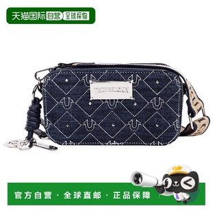 自营True Religion Studded Denim Camera Bag - dark denim 美国