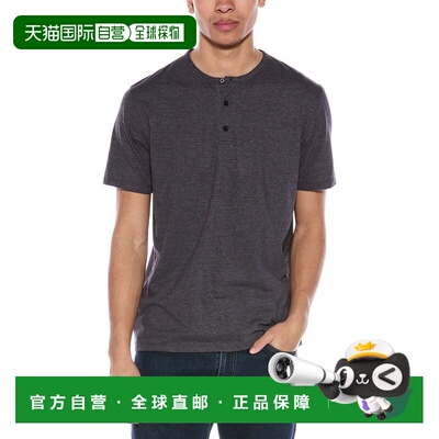 自营Vince Mini Stripe Henley Shirt - blue 美国奥莱直发