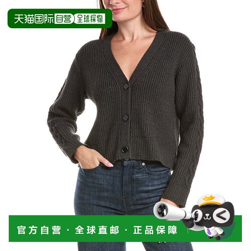 自营Michael Stars Carson v领开衫-灰色 美国奥莱直发
