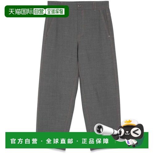 自营Brunello Cucinelli Wool Casual Women's Pants - gray 美国