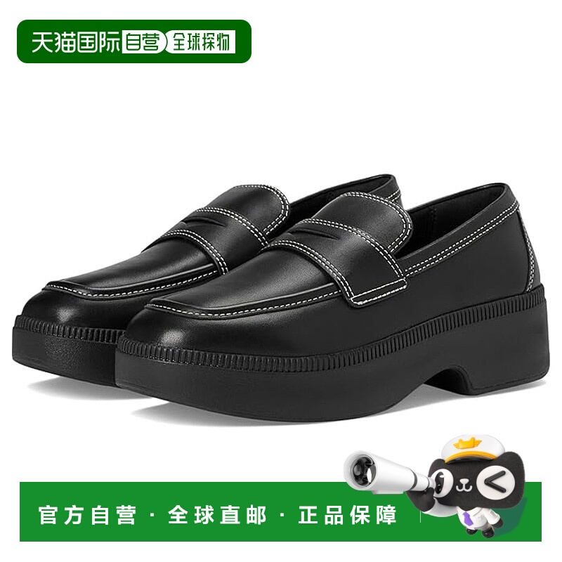 1h可退 香港直邮潮奢 Fitflop 女士 F-Luma 撞色缝线皮质德米坡跟