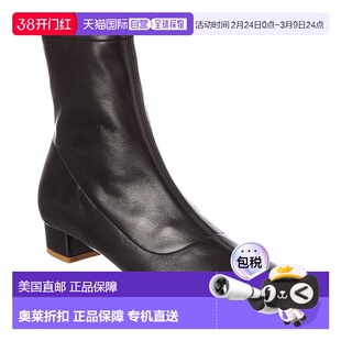 自营By FAR Este Leather Bootie - black 美国奥莱直发