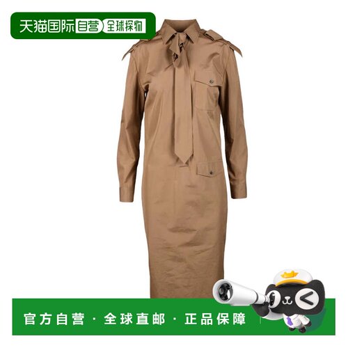 自营pradaShirt Dress - Brown - neutrals 美国奥莱直发连衣裙