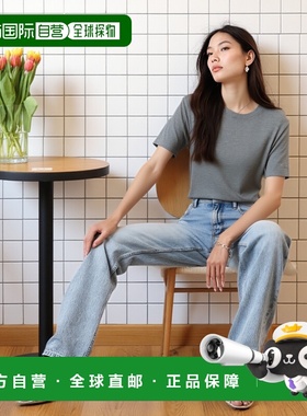 自营 members only女士大圆领 T 恤 - 灰色 美国奥莱直发女装