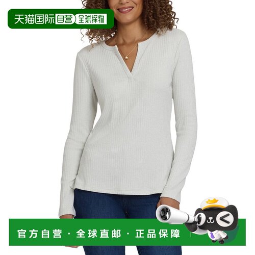 自营NYDJ Henley女式衬衫-米色 美国奥莱直发