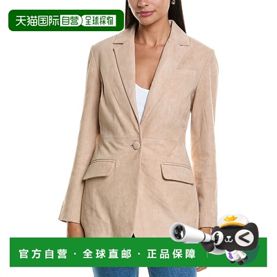 自营Walter Baker Mia皮革运动夹克-棕色 美国奥莱直发