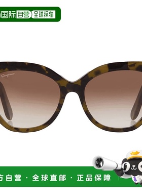 自营Salvatore Ferragamo Brown Gradient Cat Eye Ladies Sungla