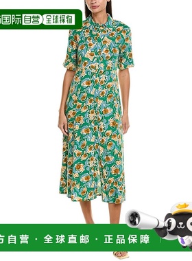 自营 anna kay安娜KAY Carmelia Midi连衣裙-绿色 美国奥莱直发