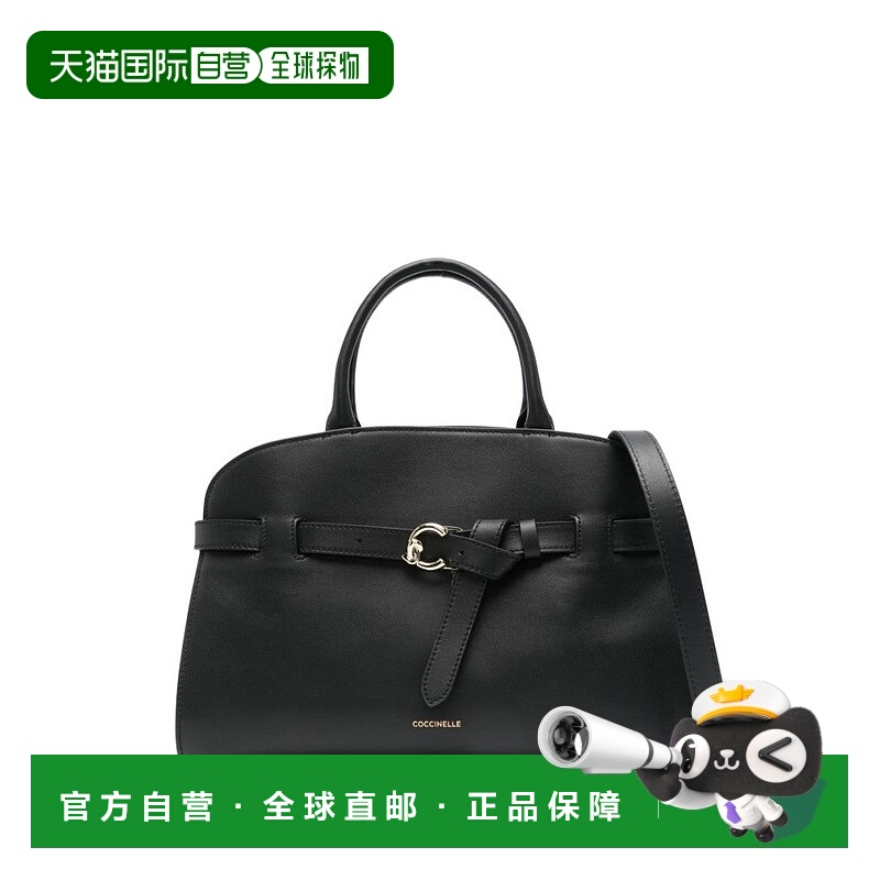 自营coccinelleStructured Calf Leather Shoulder Bag With Belt