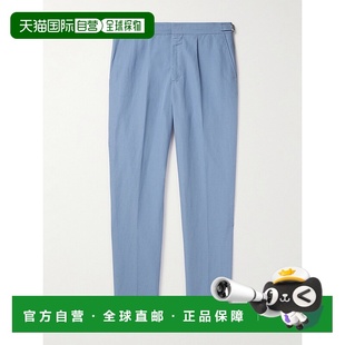 香港直邮潮奢 Carsyn Orlebar 男士 锥形褶裥亚麻棉 Brown 1h可退