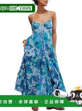 自营Free People Dream Weaver Maxi Dress Womens  Blue Floral