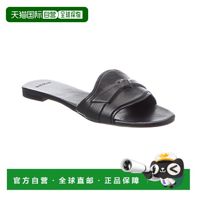 自营 Alexandre Birman 加垫 Clarita 皮革拖鞋 - 黑色 美国奥莱