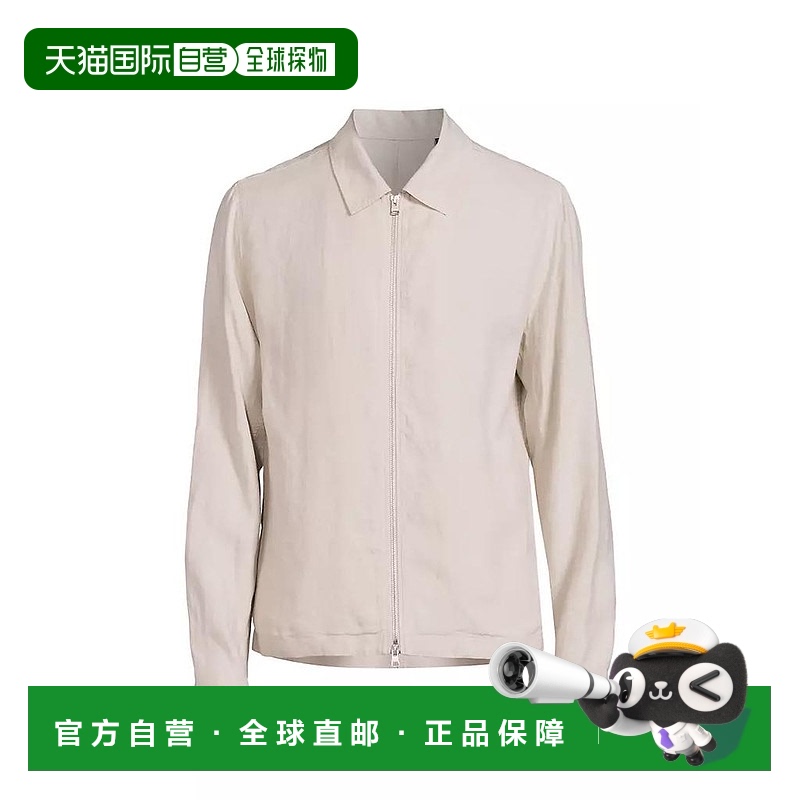 1h可退 【美国直邮】Vince 麻质拉链夹克