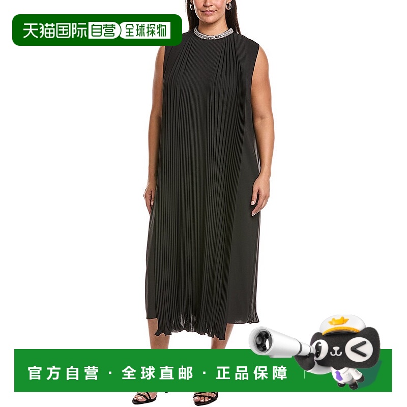 自营Marina Rinaldi Plus女高音礼服-黑色 美国奥莱直发