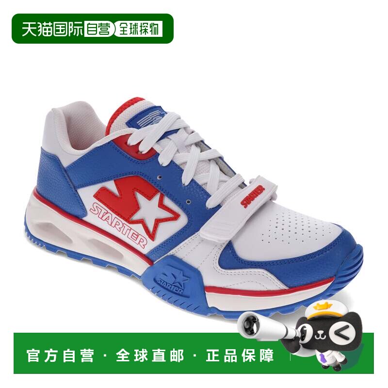 自营 Starter男式团队教练92低素食合成皮革休闲低帮运动鞋-白色/