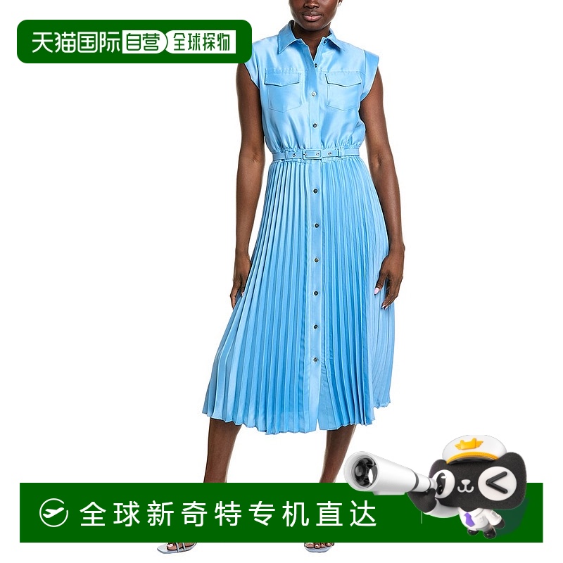 自营 Elie Tahari Natalya衬衫连衣裙-蓝色 【美国奥莱】直发