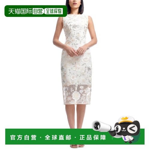 自营Dress The Population Claudette Midi Dress - white 美国奥