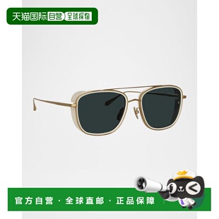 1h可退 【美国直邮】Linda Farrow Jarvis 18K镀金钛飞行员太阳镜