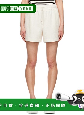 1h可退 香港直邮潮奢 Moncler 盟可睐 女士 灰白色抽绳短裤 K1093