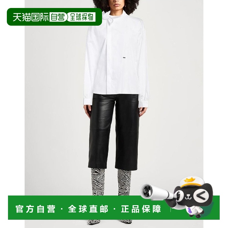 1h可退 【美国直邮】DSQUARED2 蝴蝶结衬衫 女士纯色长袖衬衫 100