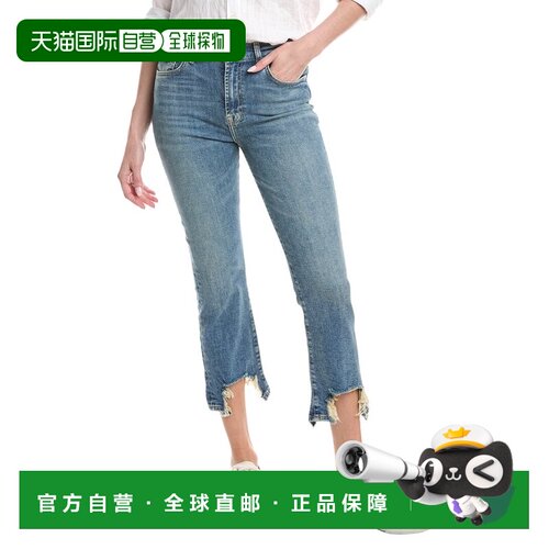 自营7 for all mankind7为全人类高腰修身Elora踢耀斑让-蓝色 美