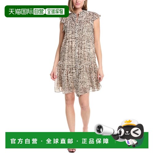 自营Julia Jordan Printed Cap Sleeve Mini Dress - white 美国