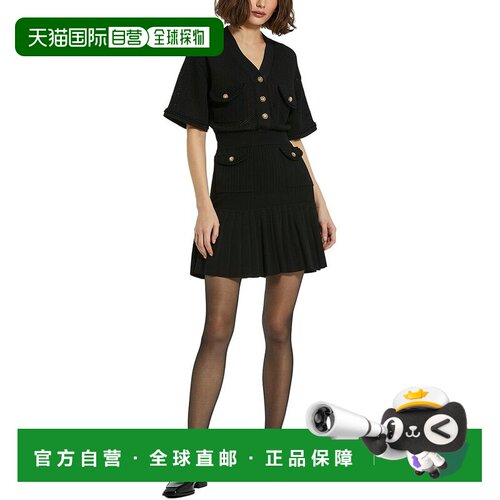 自营Mac Duggal   Button-Up Dress - black 美国奥莱直发连衣裙