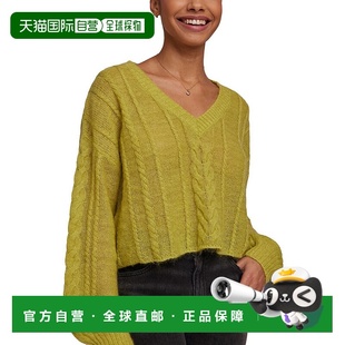 黄色 V领马海毛羊毛混纺毛衣 美国奥莱直发 Dahl 自营Bella