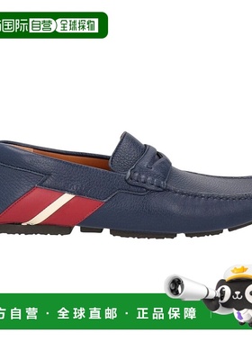 自营 Bally Piotre 6236518 Men's Navy Bovine Grained Leather