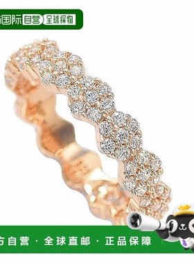 自营 Suzy Levian Rose 纯银立方氧化锆花卉永恒戒指 - 粉红色 美