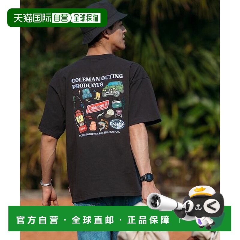 自营 FREAK'S STORE coleman联名 背面印花圆领短袖T恤 露营户外