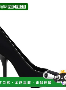 自营Burberry Maddy 100棉质高跟鞋-黑色 美国奥莱直发