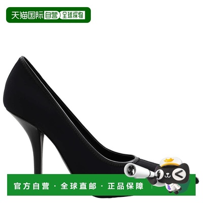 自营Burberry Maddy 100棉质高跟鞋-黑色 美国奥莱直发