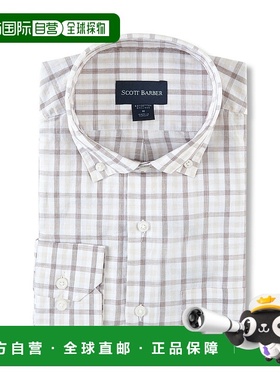 自营 scott barber棉/亚麻塔特萨尔布，天然 - natrl 美国奥莱直