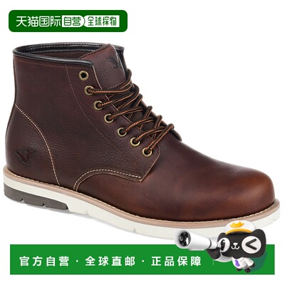 自营Territory 男士 Axel 宽阔踝靴 - 棕色 男靴美国直发奥莱高帮