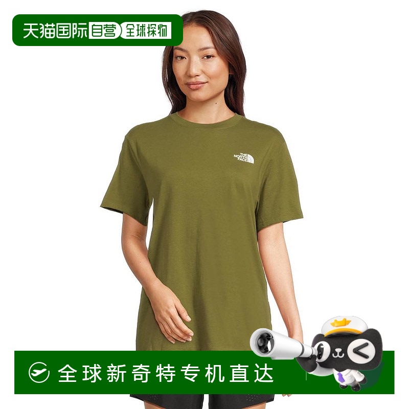1h可退 【美国直邮】the north face 女士 上装T恤新款短袖北面