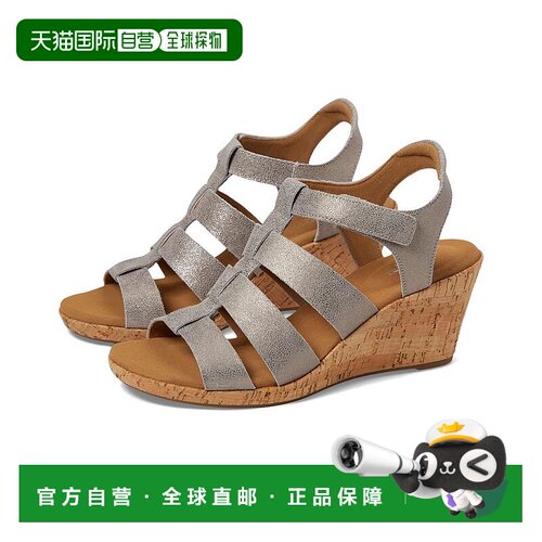 美国直邮Rockport 女士乐步高跟鞋进口时尚圆头真皮爆款休闲经典