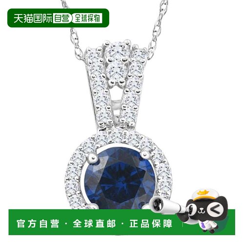 自营 pompeii3pompeii 31 1/2Ct TW Blue Sapphire Halo Diamond