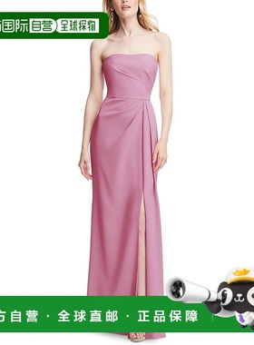 自营after six女士褶皱涤纶晚礼服 - 粉红色 美国奥莱直发连衣裙
