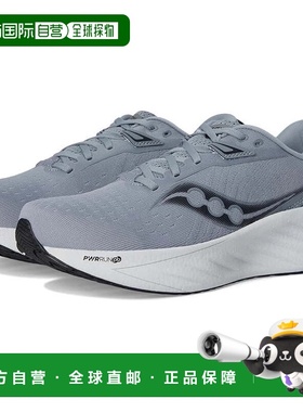 自营Men's Saucony Triumph 22 Sneaker Gray Lace-Up Running Sh