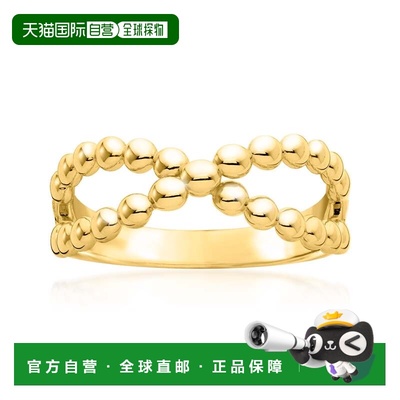 自营RS Pure by Ross-Simons 18kt Gold Vermeil Crisscross Bead