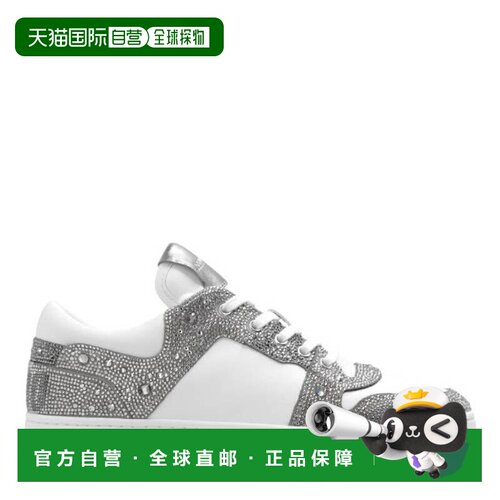 自营Jimmy Choo Florent/F Hotfix装饰运动鞋-x白色/银色 美国奥
