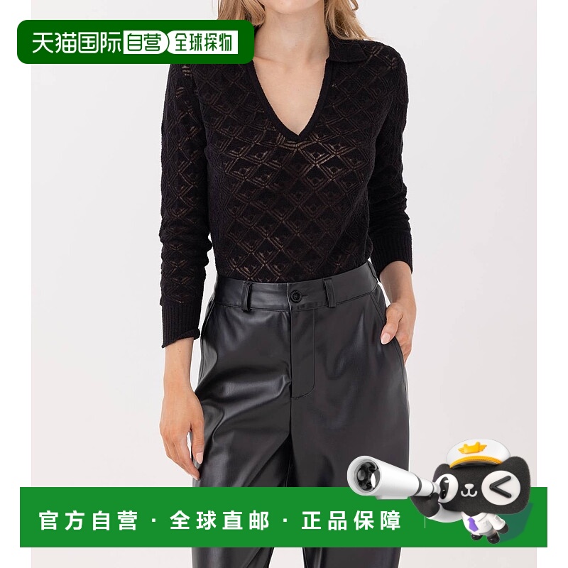 自营 sundays黑色Delphine Polo衫 美国奥莱直发