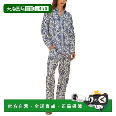 自营FARM Rio Linen-Blend Tropical Cameo Pajama Pant - multi