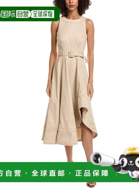 自营cinq a septCinq à Sept Two-Tone Zelda Midi Dress - tan